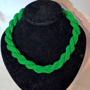 Charming Charlie Green Twist Necklace